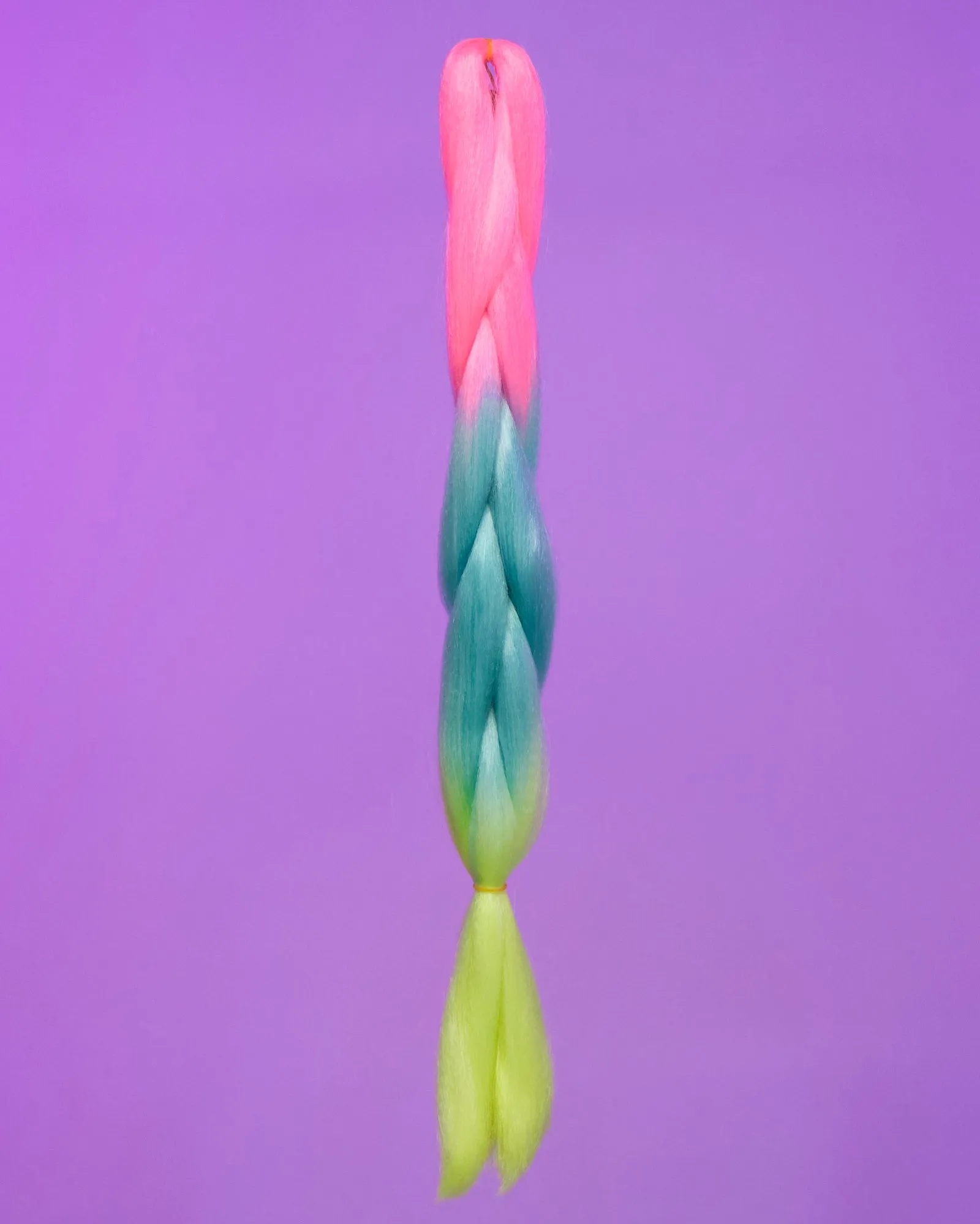 24" Pink Blue Lime Braiding Hair Extensions