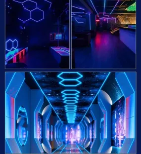 3 Hex High Quality Indoor Lighting Modern RGB Hexagon Lights For Garage Gaming Rhythm Dancing
