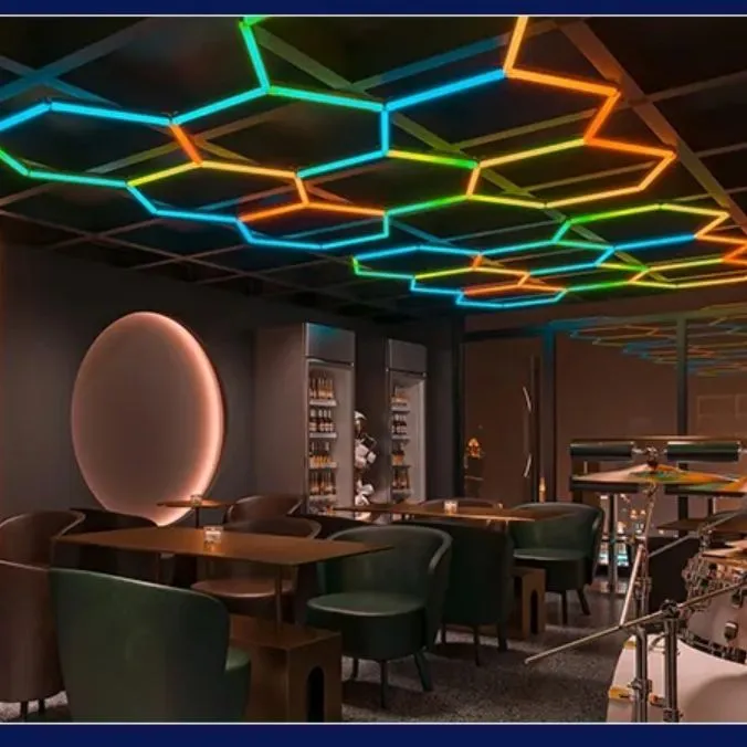 3 Hex High Quality Indoor Lighting Modern RGB Hexagon Lights For Garage Gaming Rhythm Dancing