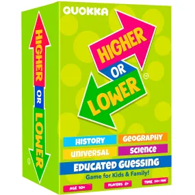 4 Set Board Game Higher or Lower for Family