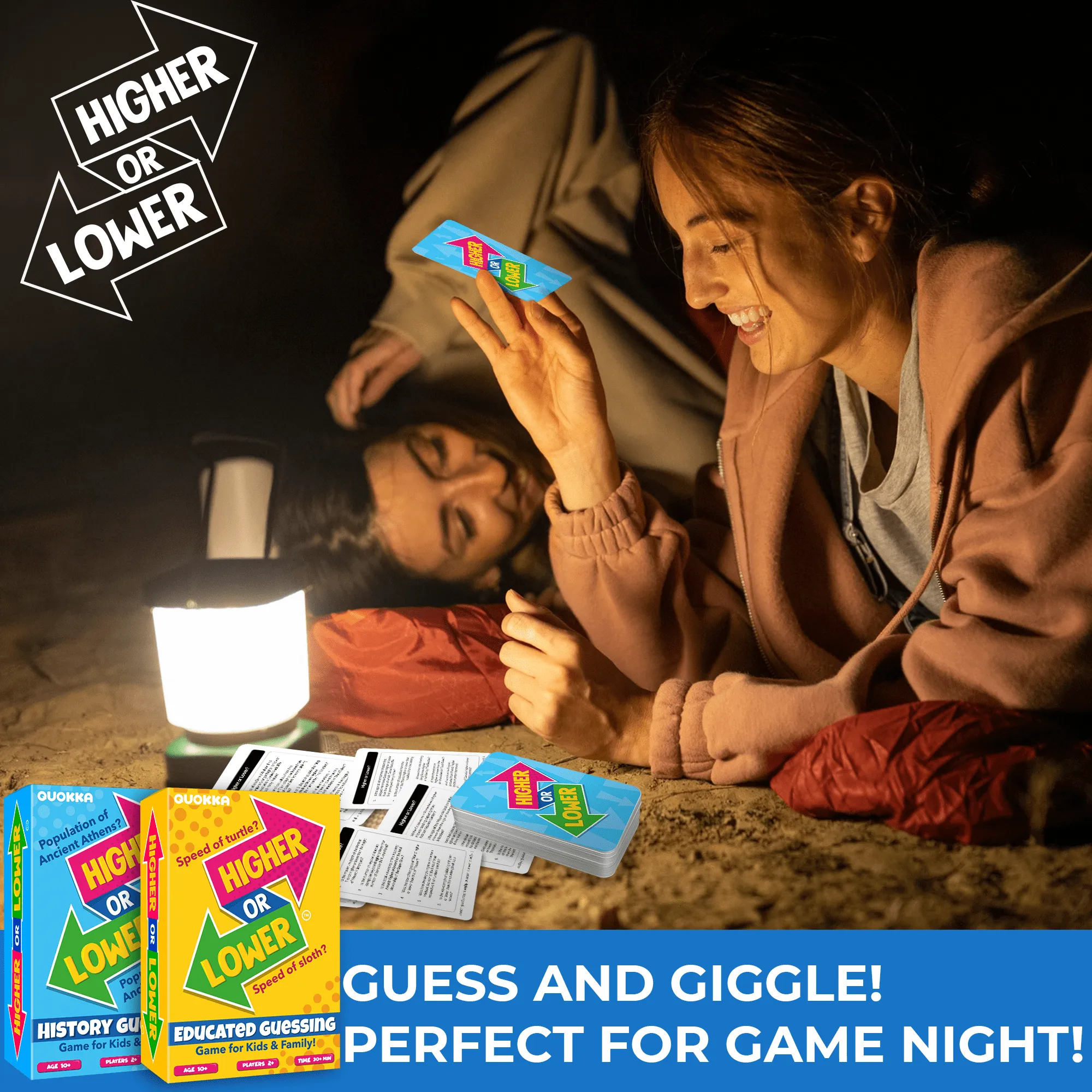 4 Set Board Game Higher or Lower for Family