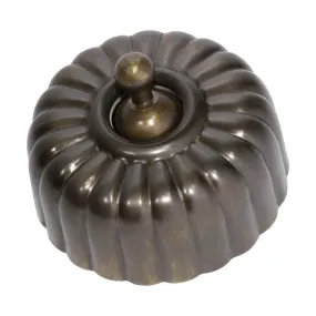 5570 Switch Fluted Antique Brass D55xP40mm