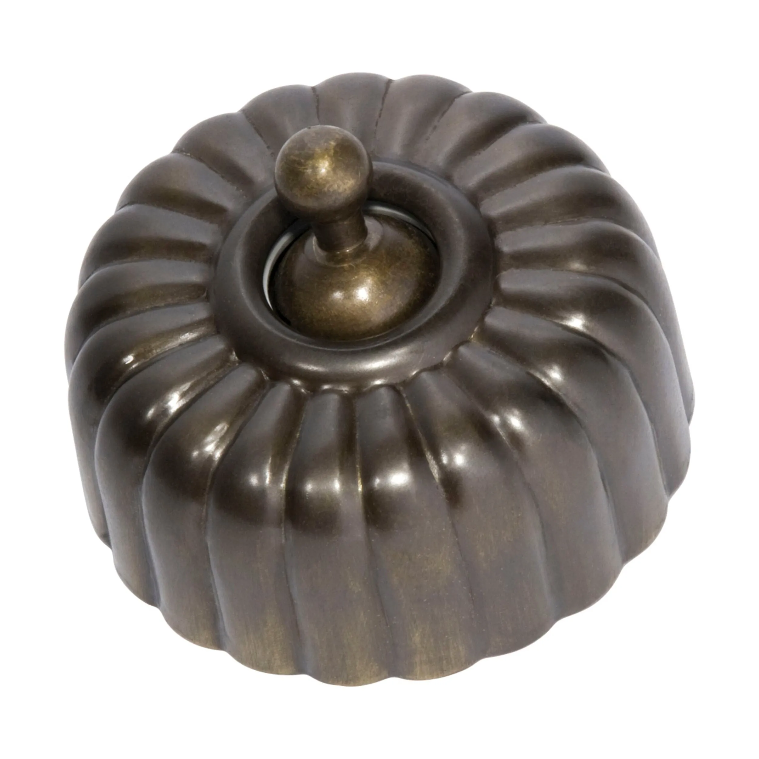 5570 Switch Fluted Antique Brass D55xP40mm