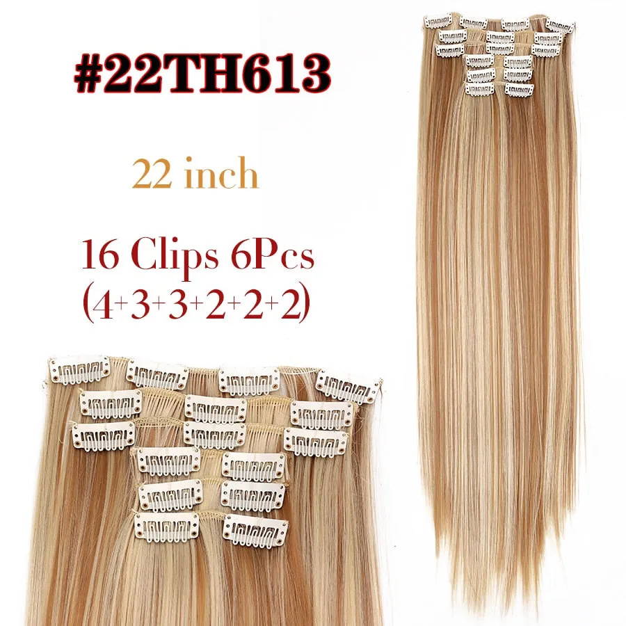 6 Piece Synthetic Clip-In Hair Extensions