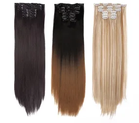 6 Piece Synthetic Clip-In Hair Extensions