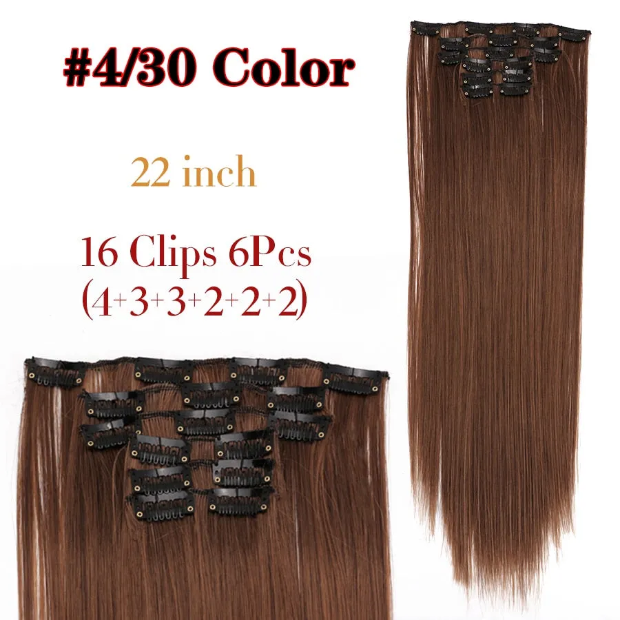 6 Piece Synthetic Clip-In Hair Extensions
