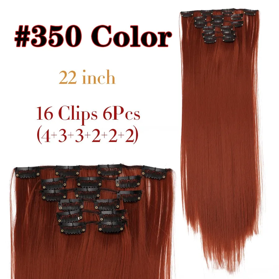 6 Piece Synthetic Clip-In Hair Extensions