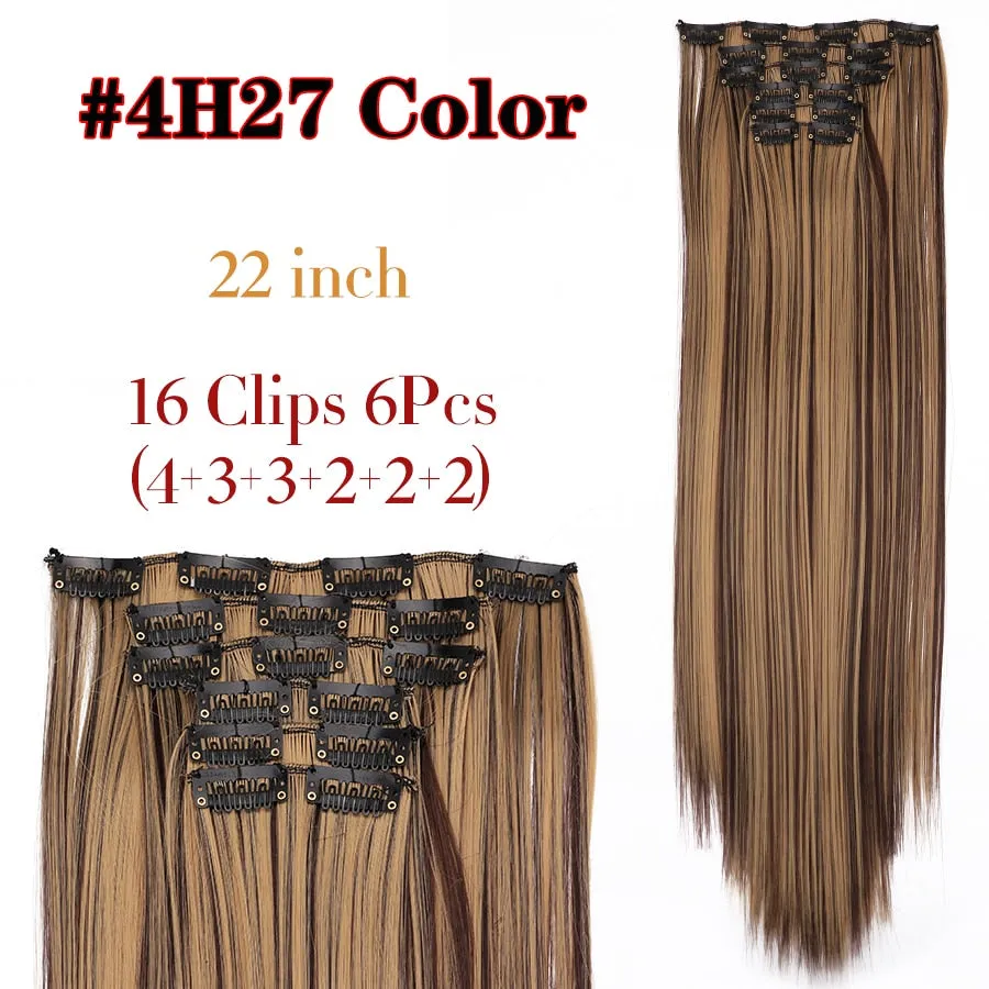 6 Piece Synthetic Clip-In Hair Extensions