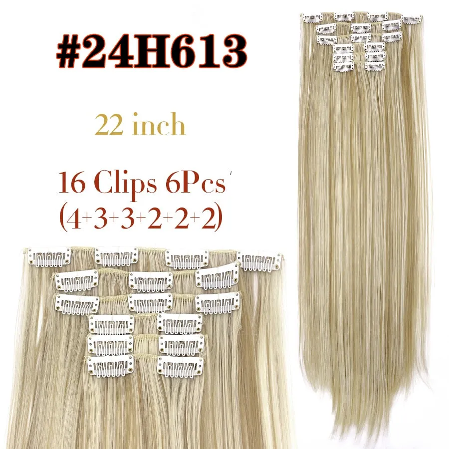 6 Piece Synthetic Clip-In Hair Extensions