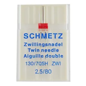 80/2.5 Schmetz Twin Needle,1 Pack