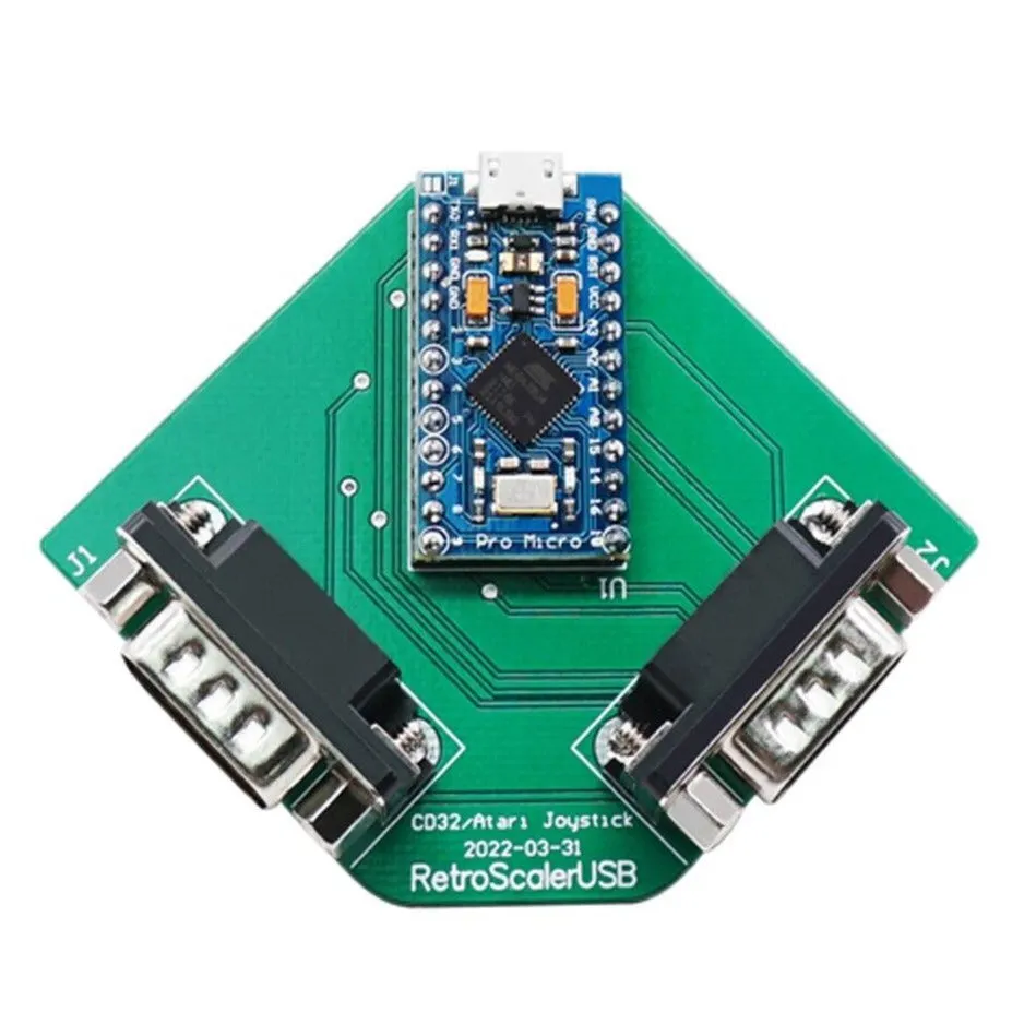Amiga/CD32/Commodore/Atari/Spectrum (Kempston) Joysticks to USB Adapter use your favourite Retro Controller on Windows, Pi, MiSTer