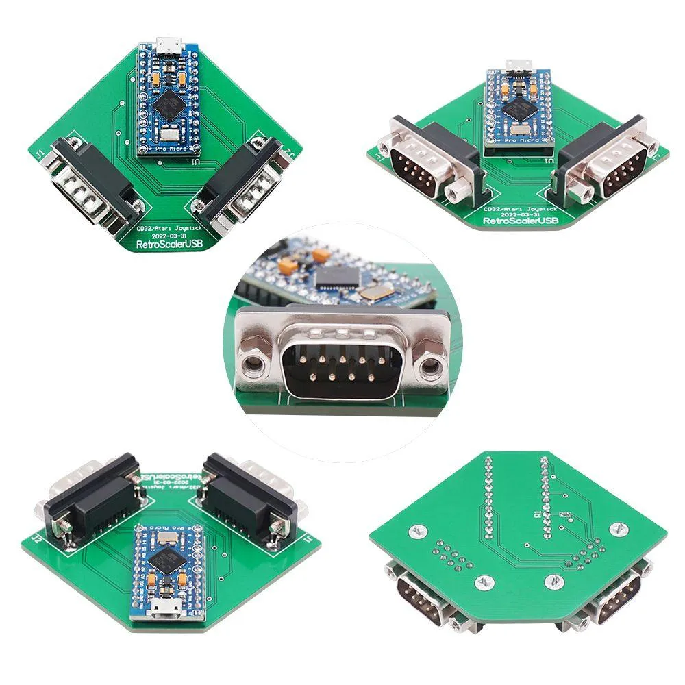 Amiga/CD32/Commodore/Atari/Spectrum (Kempston) Joysticks to USB Adapter use your favourite Retro Controller on Windows, Pi, MiSTer