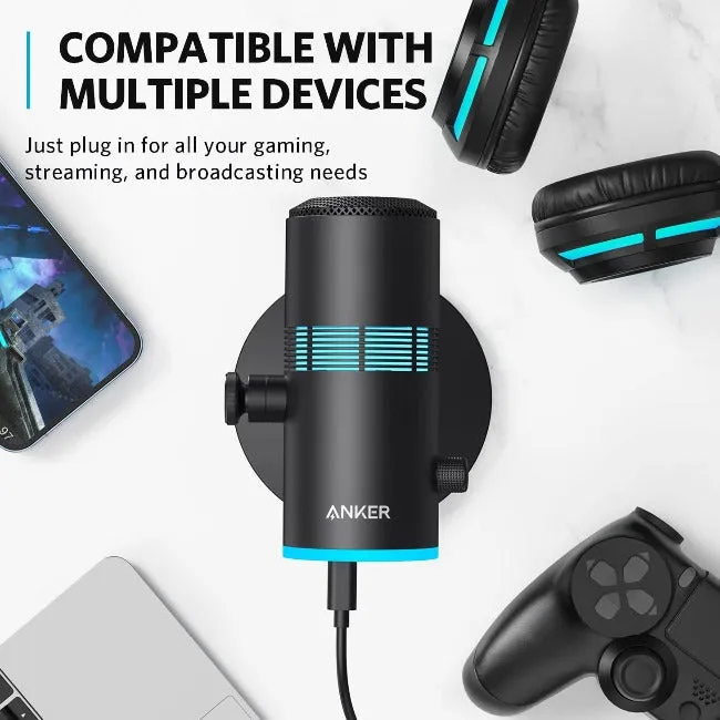 Anker Powercast M300 USB Microphone With RGB Lights