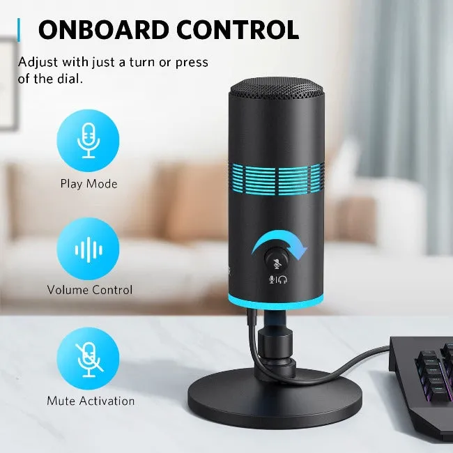 Anker Powercast M300 USB Microphone With RGB Lights