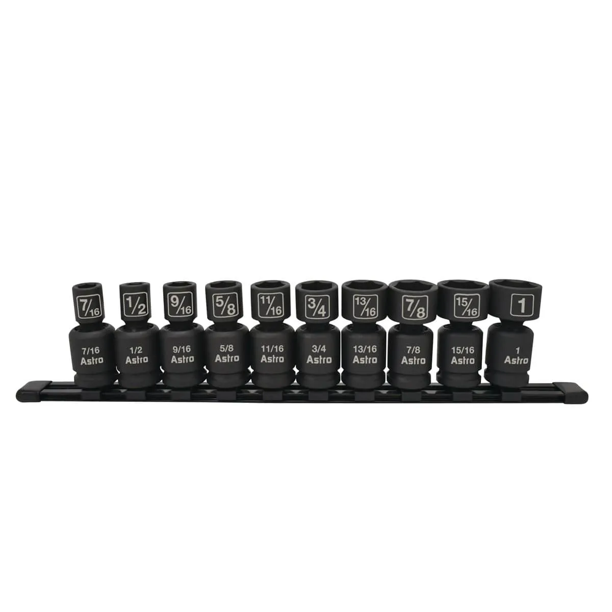 Astro Pneumatic 78240 10Pc 1/2" Drive Nano Pinless Universal Impact Sock