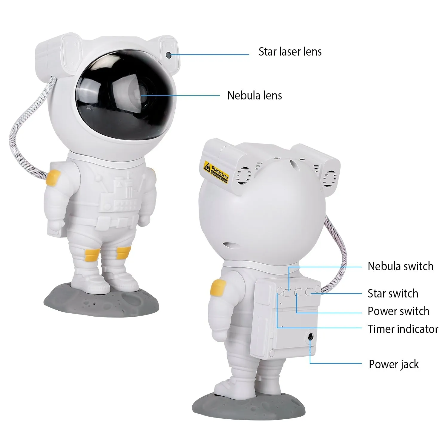 Astronaut Star Projector Light with Remote Control