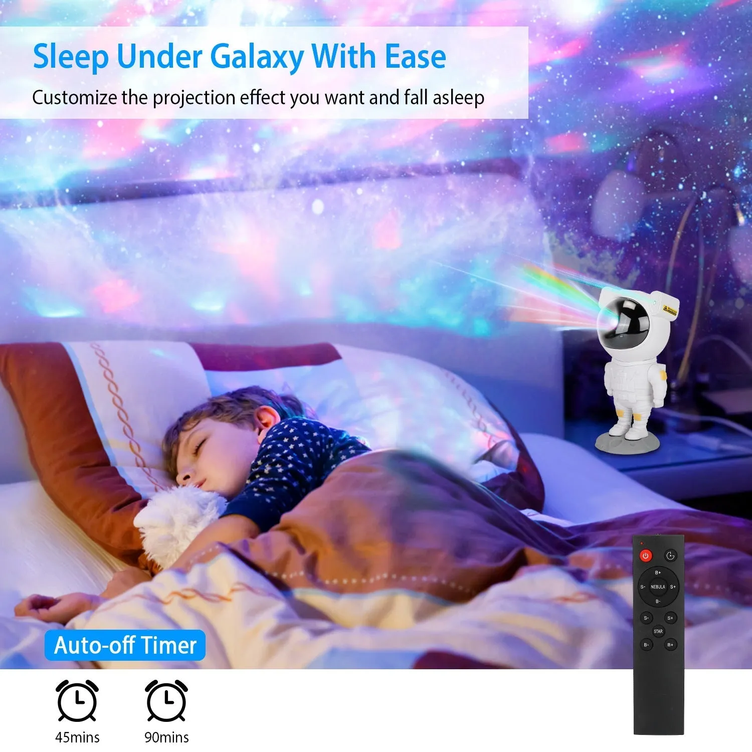 Astronaut Star Projector Light with Remote Control