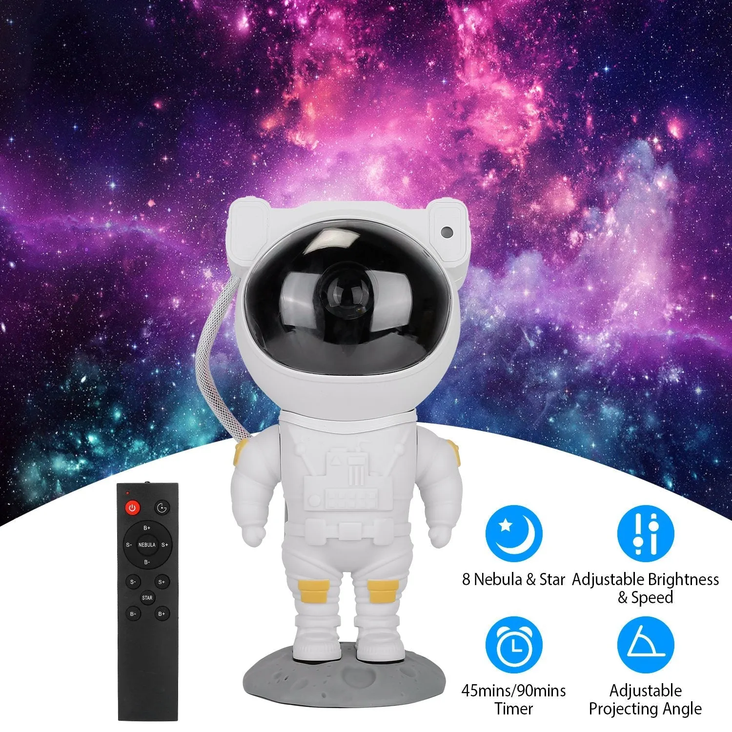 Astronaut Star Projector Light with Remote Control