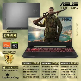 Asus Tuf A15 FA507XI-LP037 Ryzen 9 7940hs Rtx 4070 144hz 15.6" Military Grade Gaming Laptop Offers (Brand New)