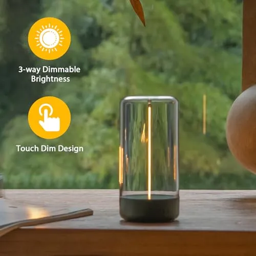 AUGE LIGHT Mini Minimalist Table Lamp Cordless LED Desk Lamp Rechargeable Modern Night Lights Portable Nightstand Lamps Unique Ambient Light Mood Lighting for Bedroom, Beside, Nursery