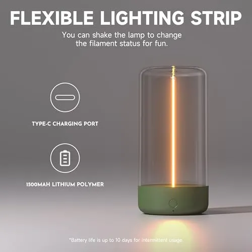 AUGE LIGHT Mini Minimalist Table Lamp Cordless LED Desk Lamp Rechargeable Modern Night Lights Portable Nightstand Lamps Unique Ambient Light Mood Lighting for Bedroom, Beside, Nursery