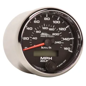 AutoMeter 19344 GAUGE; SPEEDO; 2 5/8in.; 160 MPH/260KM/H; ELEC; BLACK; PRO-CYCLE