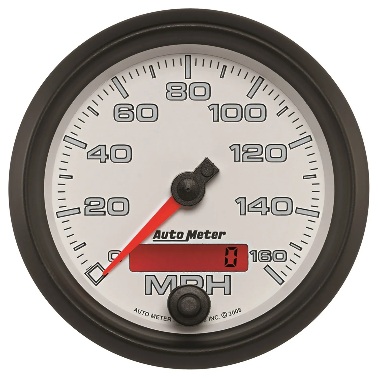 AutoMeter 19589 GAUGE; SPEEDOMETER; 3 3/8in.; 160MPH; ELEC. PROGRAMMABLE; WHITE; PRO-CYCLE