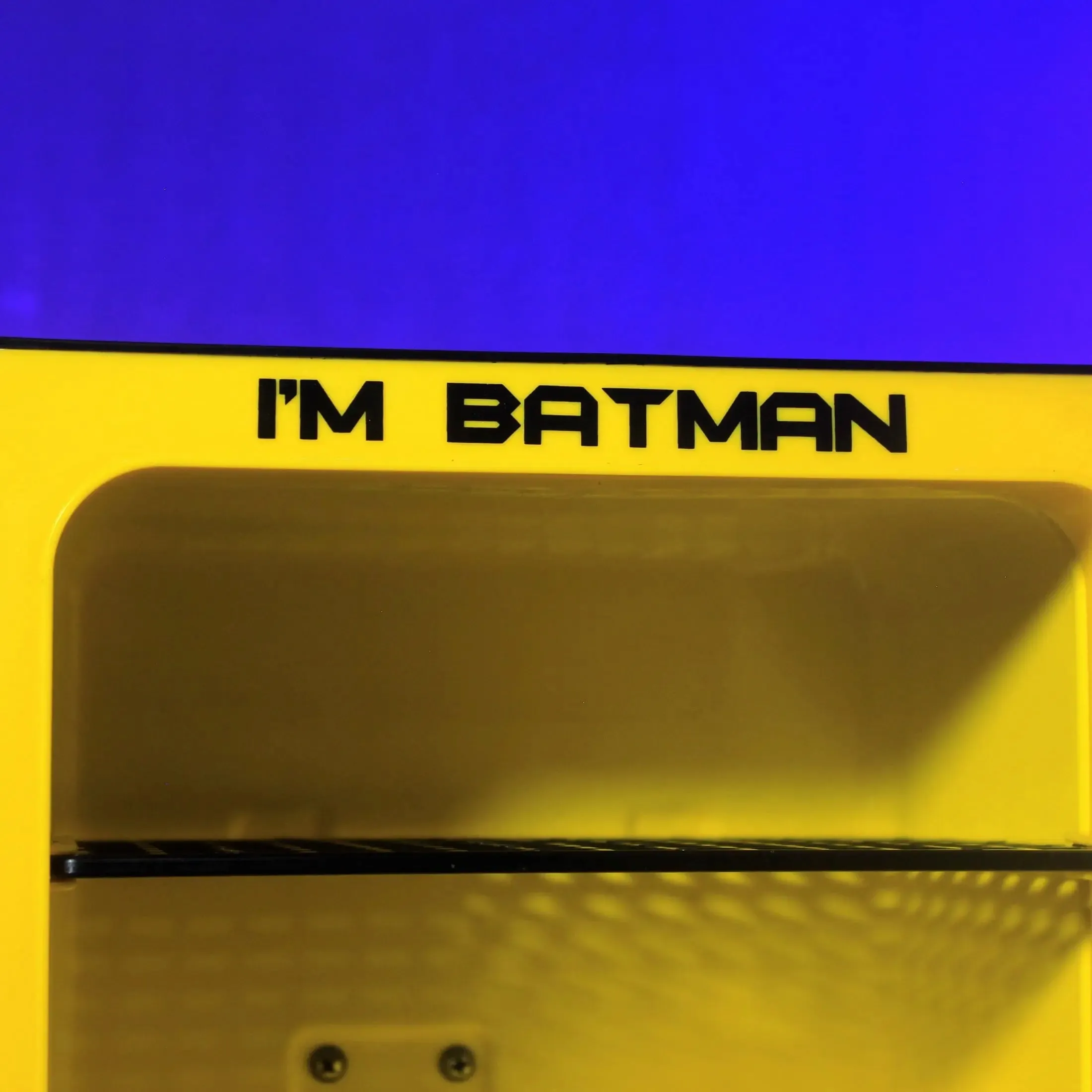 Batman Black Cooler Mini Fridge 6.7L Single Lightup Logo Door 9 Can ACDC