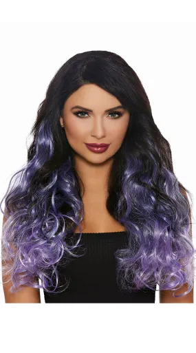 Black and Purple Wavy Extensions