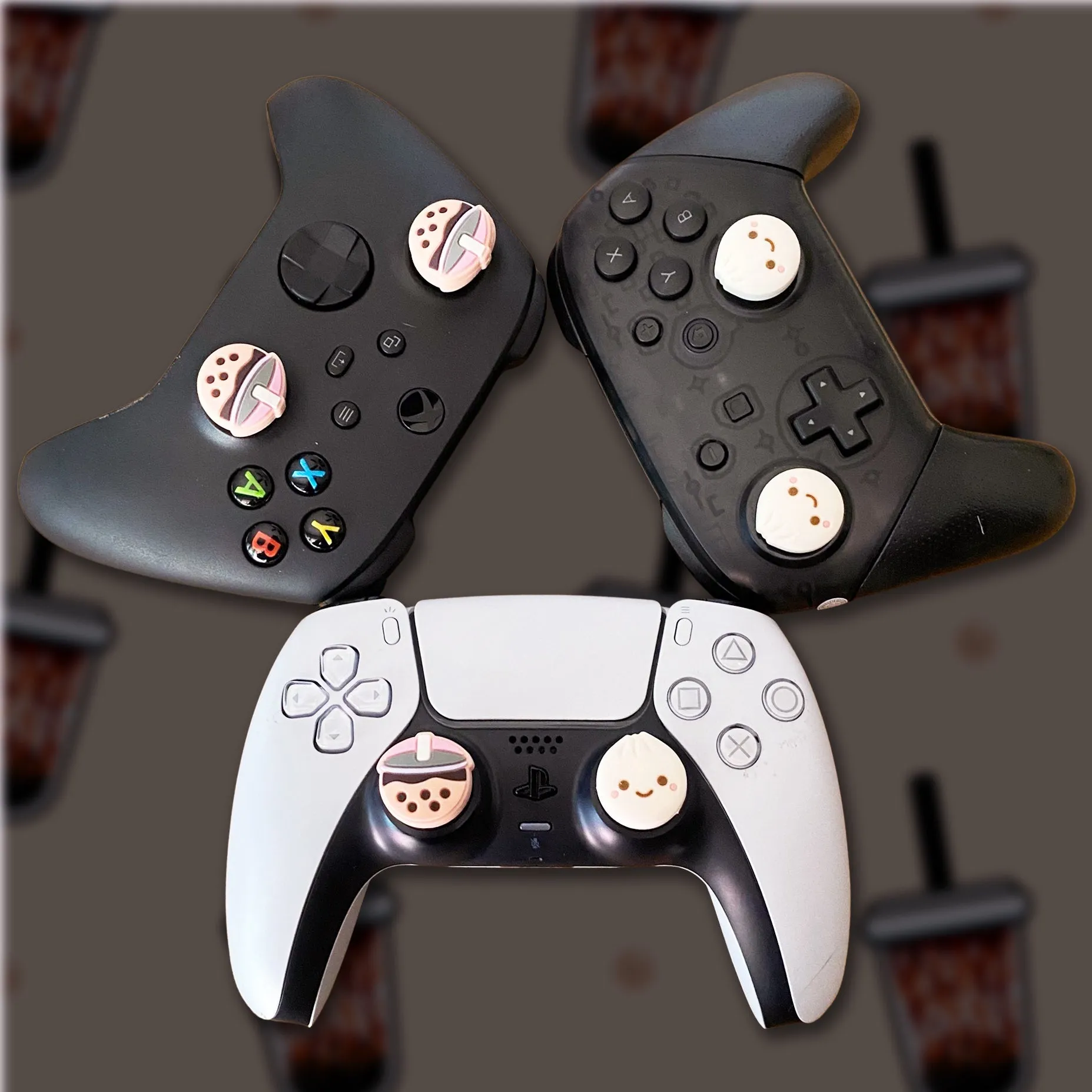 Boba Dumpling Thumb Grips for PS5 PS Xbox Pro Controller