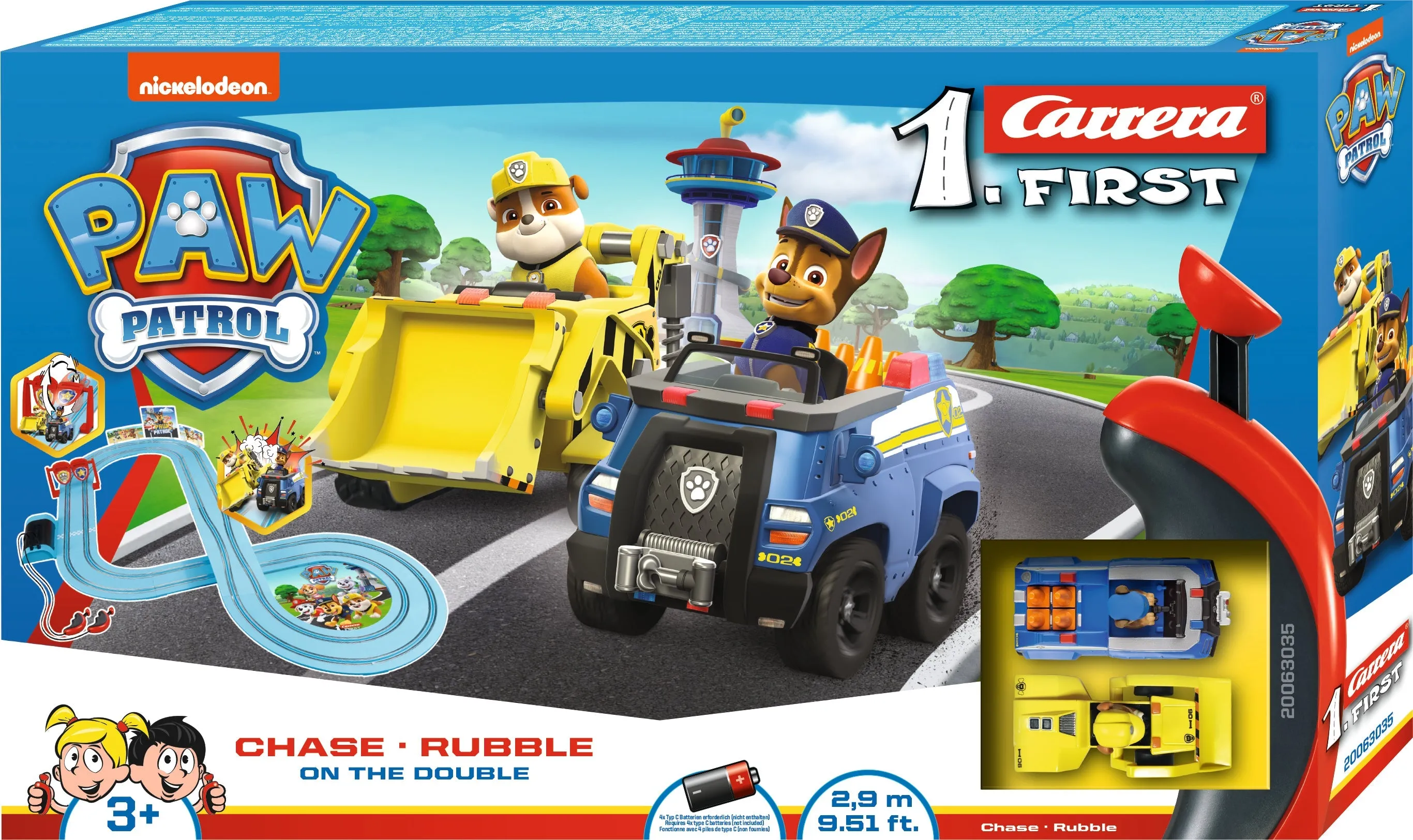 Carrera First Paw Patrol On The Double Slot Car Set