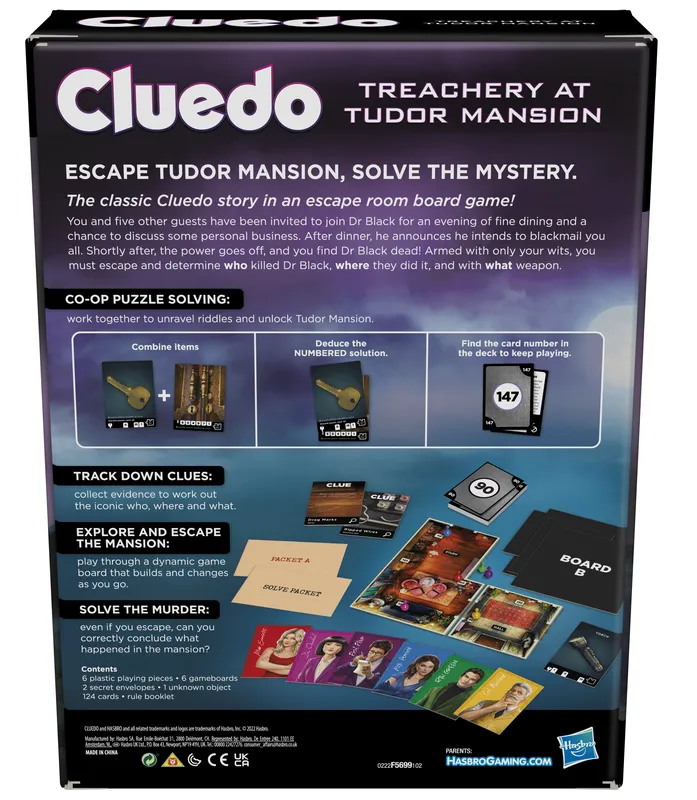 Cluedo Treachery At Tudor Mansion An Escape And Solve Mystery Game