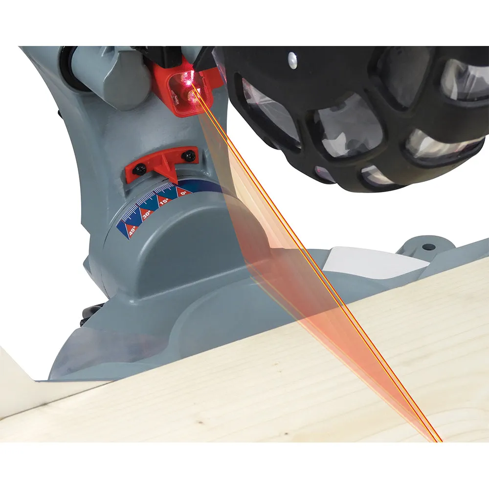 Compound Miter Saw - King Canada 10" Sliding Compound Miter Saw with Twin Laser, 8380NS