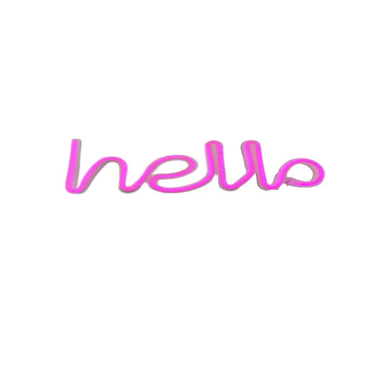 Decorative Hello Led Light Fa-A37 Pink