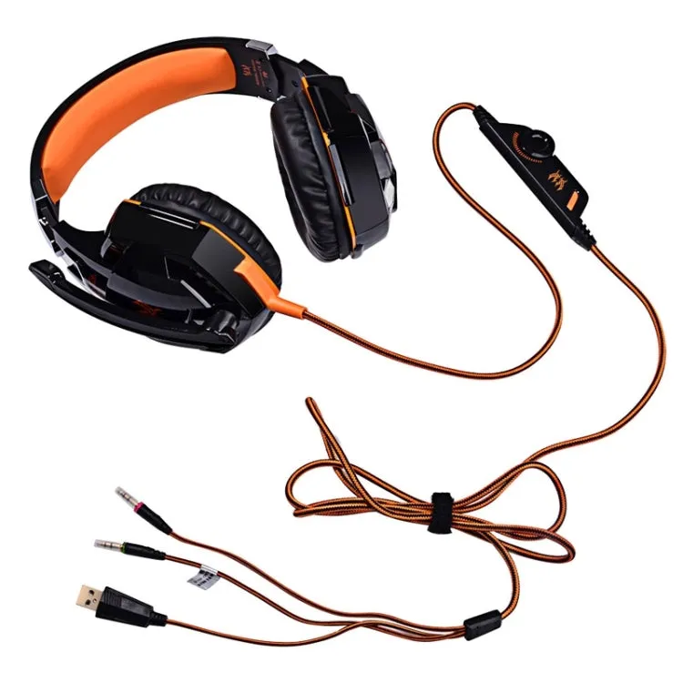 EACH G2000 Gaming Headset with LED Lighting and Microphone - 2.2m Wired Connection