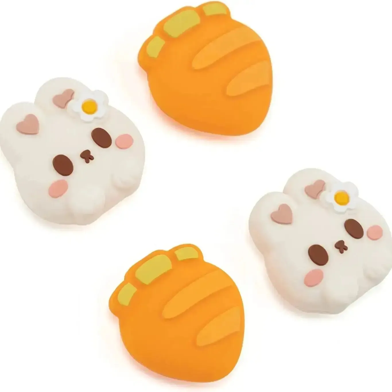 Easter Bunny Carrot Thumb Grip Caps for Nintendo Switch, OLED and Lite
