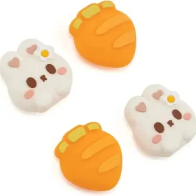 Easter Bunny Carrot Thumb Grip Caps for Nintendo Switch, OLED and Lite