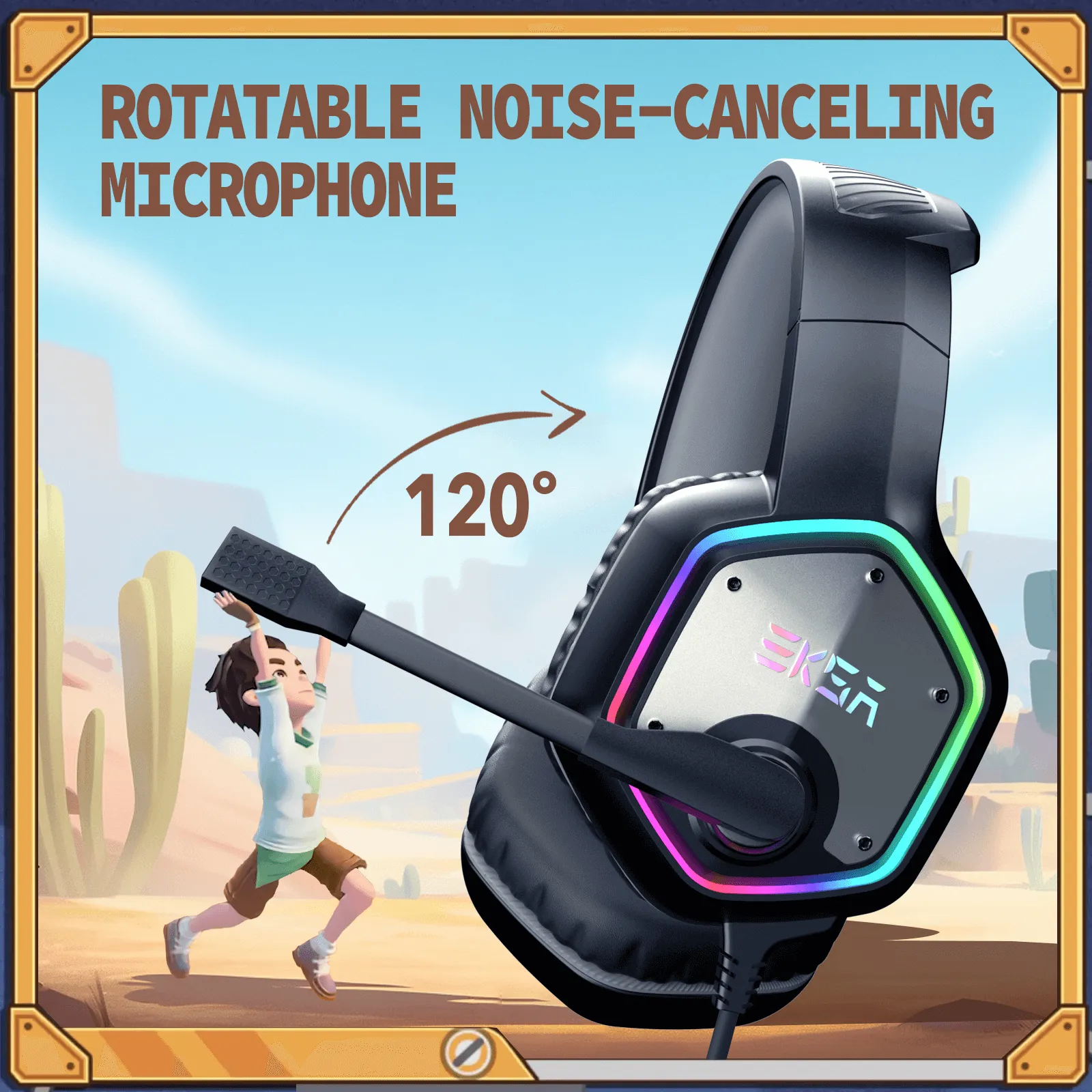 EKSA® E1000 My Time at Sandrock Edition RGB USB Gaming Headset