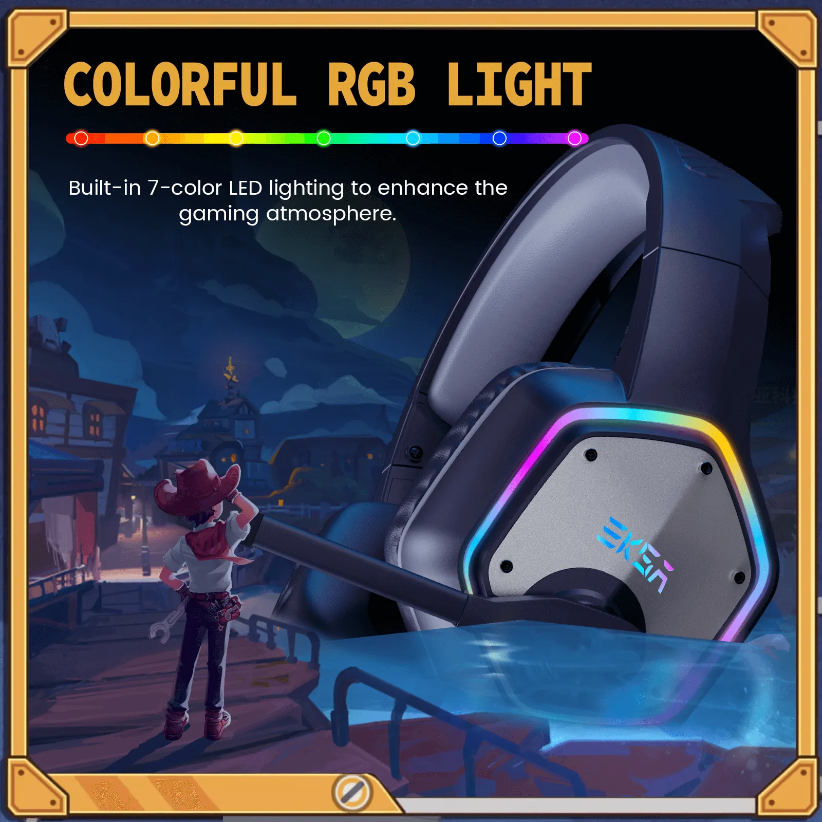 EKSA® E1000 My Time at Sandrock Edition RGB USB Gaming Headset