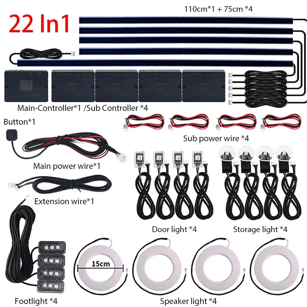 Emitting Color: Crystal Blue - 18 in 1 Dual Zone Symphony