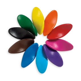 Ergonomic left right crayons