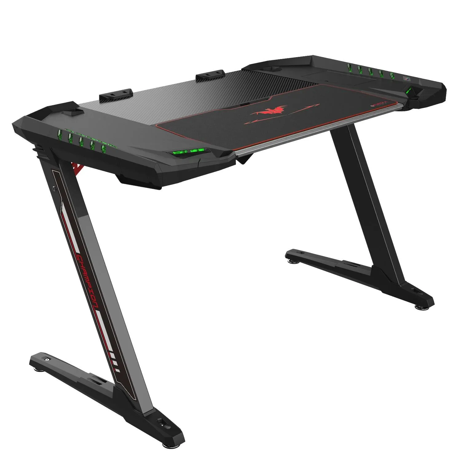 Eureka Ergonomic Z2 PC Gaming Desk with RGB Lights