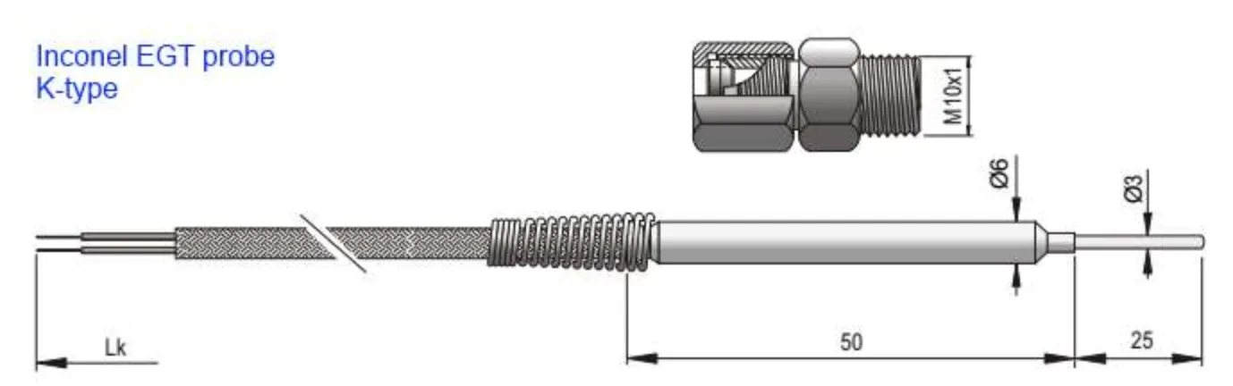 Exhaust Gas Temperature Probe Sensor EGT - ECUMASTER LINK ECU