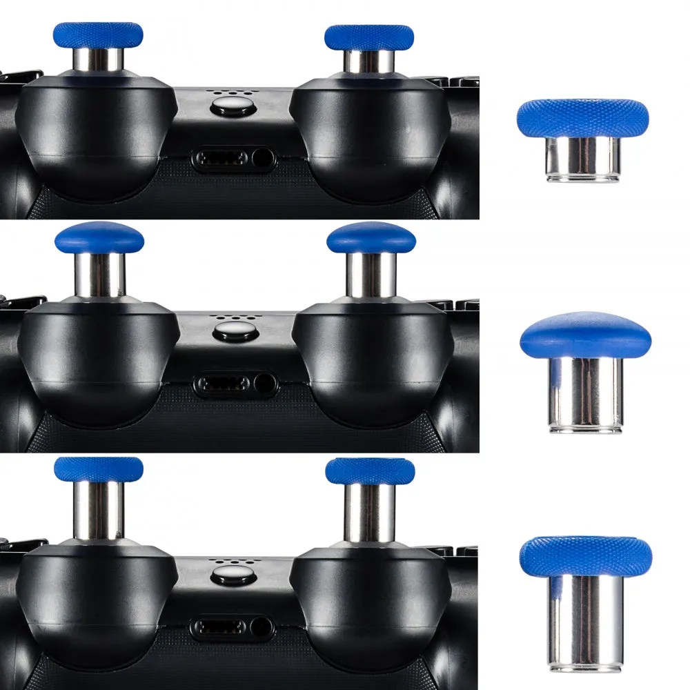 eXtremeRate Blue Metal Magnetic Thumbsticks With Screwdrivers For Xbox One Elite PS4 Slim - XOJ2016