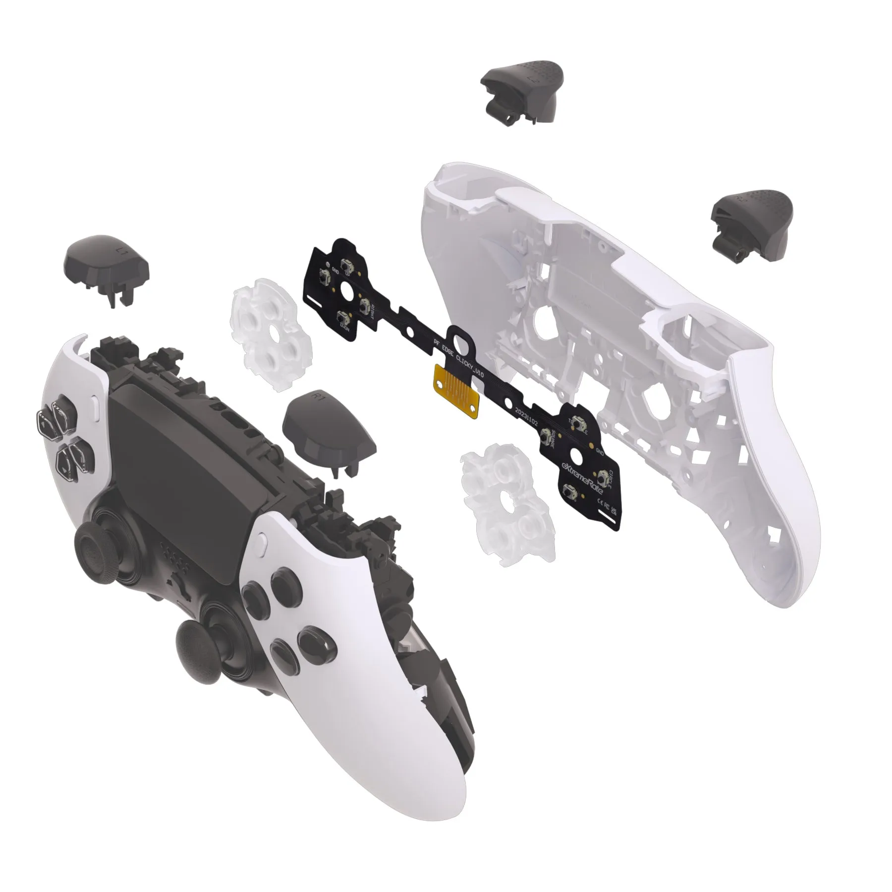 eXtremeRate Face Buttons Clicky Kit for PS5 Edge Controller, Custom Tactile Dpad Action Buttons for PS5 Edge Controller - DHYEG001