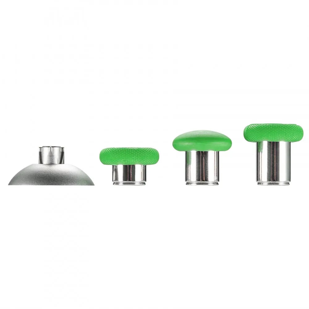 eXtremeRate Green Metal Magnetic Thumbsticks with Carry Case for Xbox One Elite PS4 Slim - XOJ2021