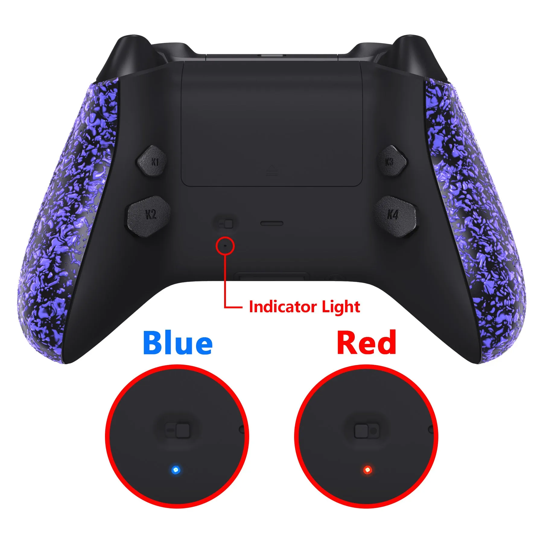 eXtremeRate Textured Purple HOPE Remappable Remap Kit for Xbox Series X / S Controller, Upgrade Boards & Redesigned Back Shell & Side Rails & Back Buttons for Xbox Core Controller - Controller NOT Included - RX3P3046