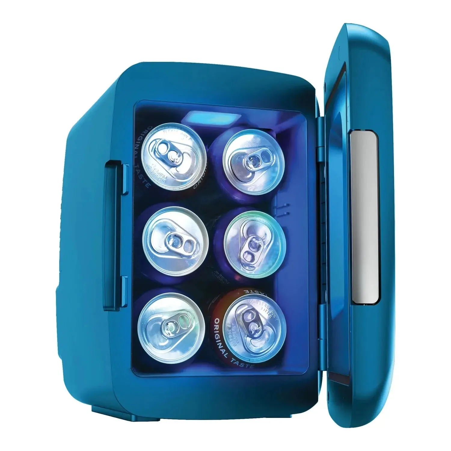 Frigidaire 6-Can Retro Gaming Light-Up Portable Beverage Mini Fridge, EFMIS179 (Blue)