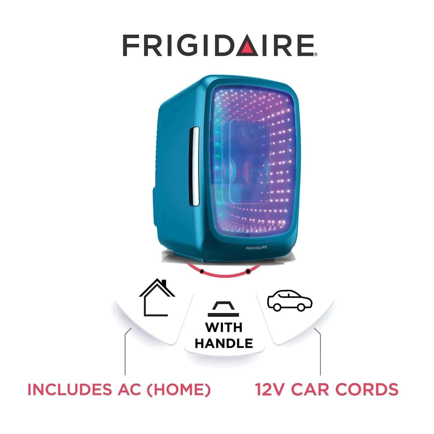Frigidaire 6-Can Retro Gaming Light-Up Portable Beverage Mini Fridge, EFMIS179 (Blue)