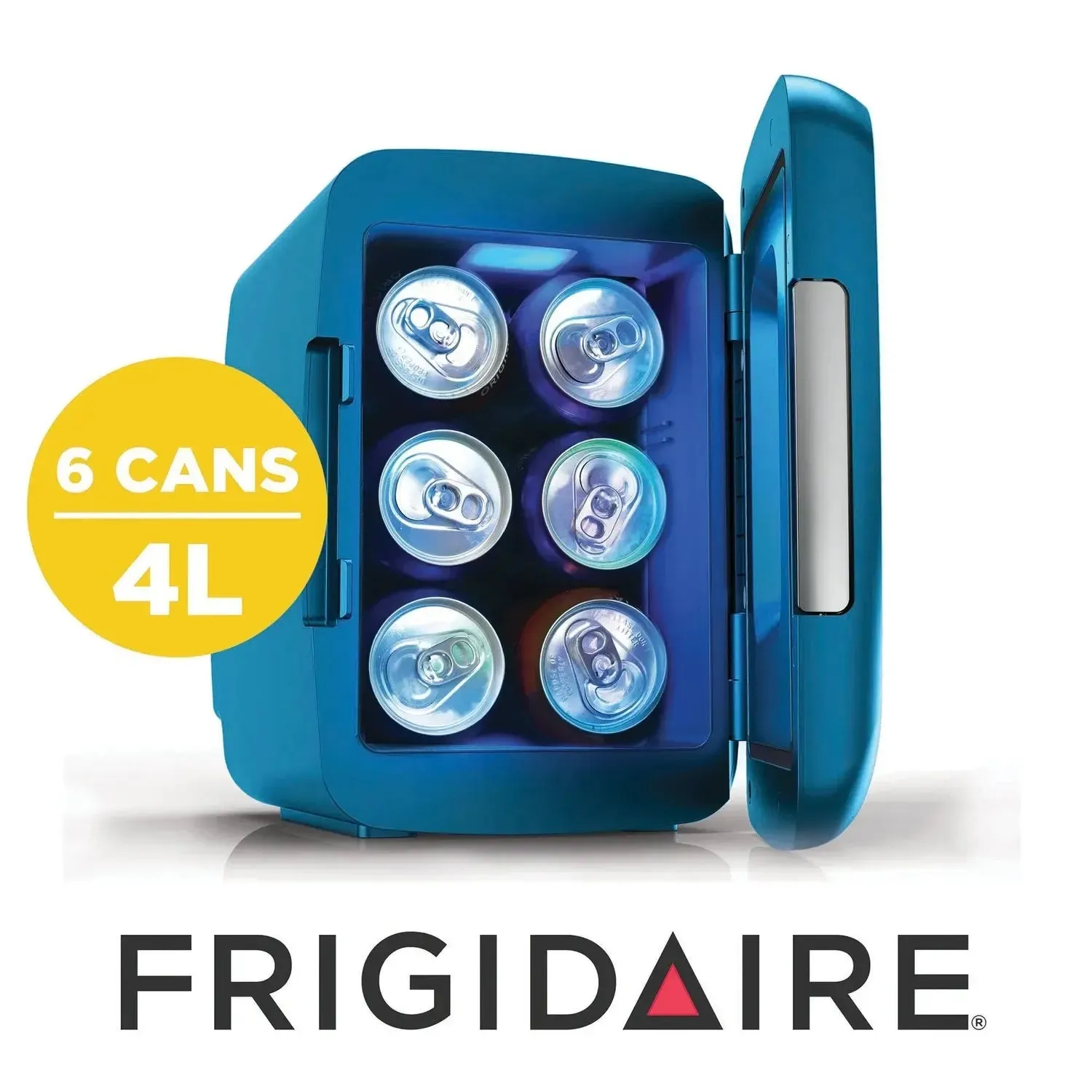 Frigidaire 6-Can Retro Gaming Light-Up Portable Beverage Mini Fridge, EFMIS179 (Blue)